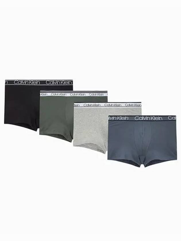 UNDERWEAR Men s Waistband Cotton Stretch Variety 4PK Trunk NP2427OFIU - CALVIN KLEIN - BALAAN 1