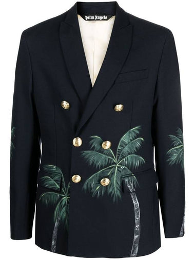 23 ss Print Double-breasted Jacket PMEN023S23FAB0024655 B0710241219 - PALM ANGELS - BALAAN 1