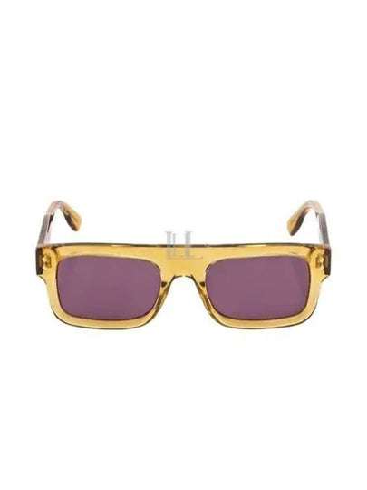 Eyewear Rectangle Clear Sunglasses Yellow - GUCCI - BALAAN 2