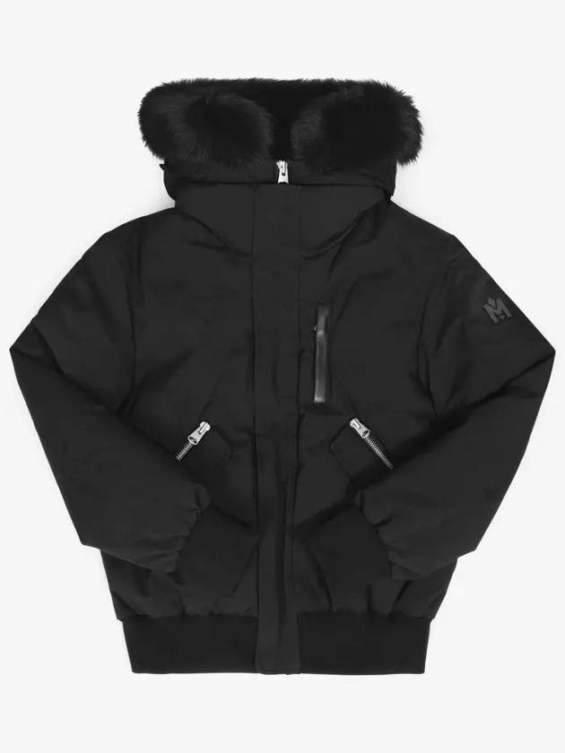 Dixon Nordic Tech Down Blue Fur Bomber Jacket Black Gold - MACKAGE - BALAAN 3