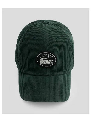 Musinsa Edition Corduroy Baseball Cap Dark Green - LACOSTE - BALAAN 1