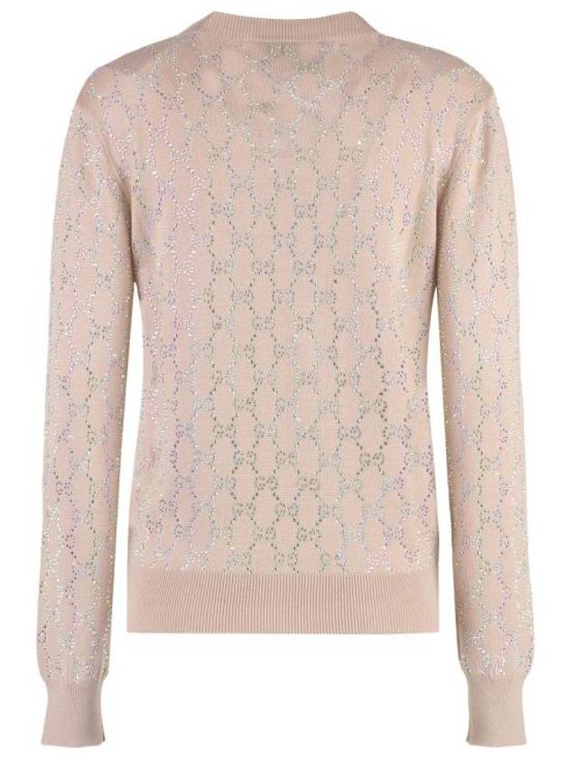 GG Crystal Wool Knit Top Pink - GUCCI - BALAAN 3