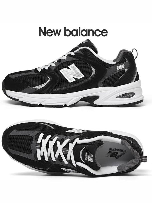 530 Classic Logo Low Top Sneakers Black - NEW BALANCE - BALAAN 2