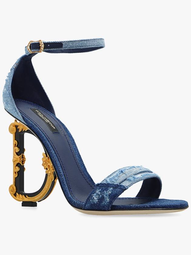 denim patchwork DG detail sandal heel - DOLCE&GABBANA - BALAAN 5