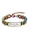 Chain Link Iridescent Finish Brass Bracelet - DIOR - BALAAN 1