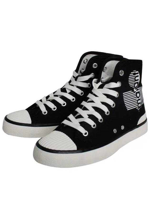 Women's Benkeenh Logo High Top Sneakers Black - ISABEL MARANT - BALAAN 9