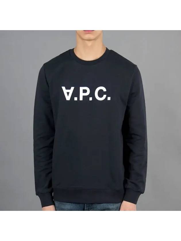 VPC Logo Crew Neck Sweatshirt Navy - A.P.C. - BALAAN 2