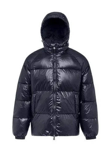 STEN Hooded Unisex Down Jacket Black - PYRENEX - BALAAN 1