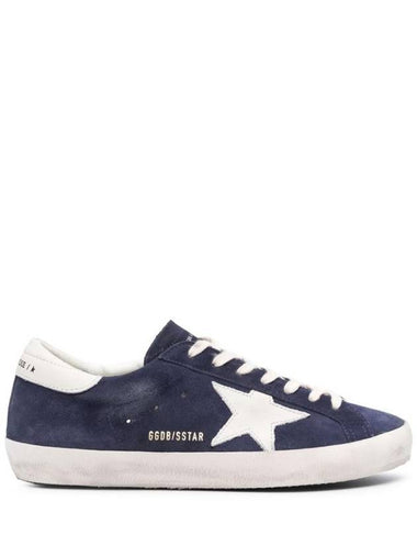 Superstar Suede Low Top Sneakers Navy - GOLDEN GOOSE - BALAAN 1