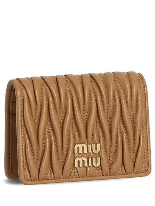 Women's Materasse Nappa Card Wallet Brown - MIU MIU - BALAAN 2