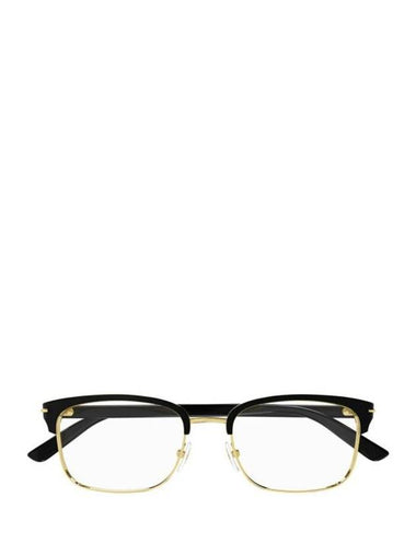 Eyewear Logo Square Eyeglasses Black Gold - GUCCI - BALAAN 1