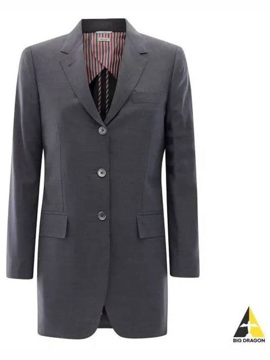 4 Bar Wool Jacket Grey - THOM BROWNE - BALAAN