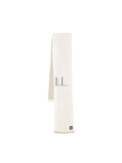 Logo Rib Scarf Beige - STONE ISLAND - BALAAN 2