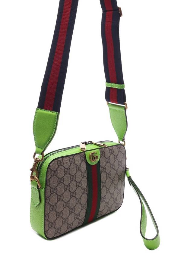 Ophidia Web Stripe GG Supreme Canvas Cross Bag Beige - GUCCI - BALAAN 4