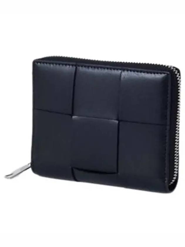 Cassette Zipper Leather Coin Purse Black - BOTTEGA VENETA - BALAAN 2