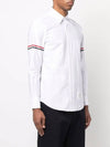 Oxford Armband Stripe Cotton Long Sleeve Shirt White - THOM BROWNE - BALAAN 5