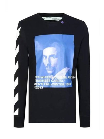 Diag Bernini Long Sleeve T-Shirt Black - OFF WHITE - BALAAN 2