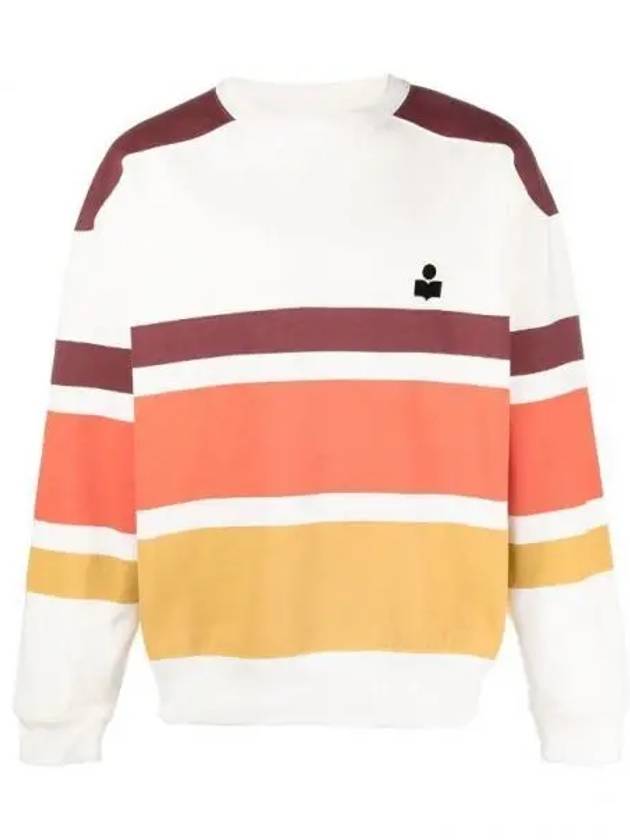 Men's Meyoan Logo Long Sleeve T-Shirt Burgundy White - ISABEL MARANT - BALAAN 2