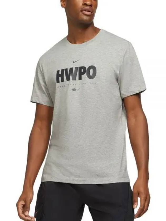 Dri-Fit HWPO Print Short Sleeve T-Shirt Grey - NIKE - BALAAN 2