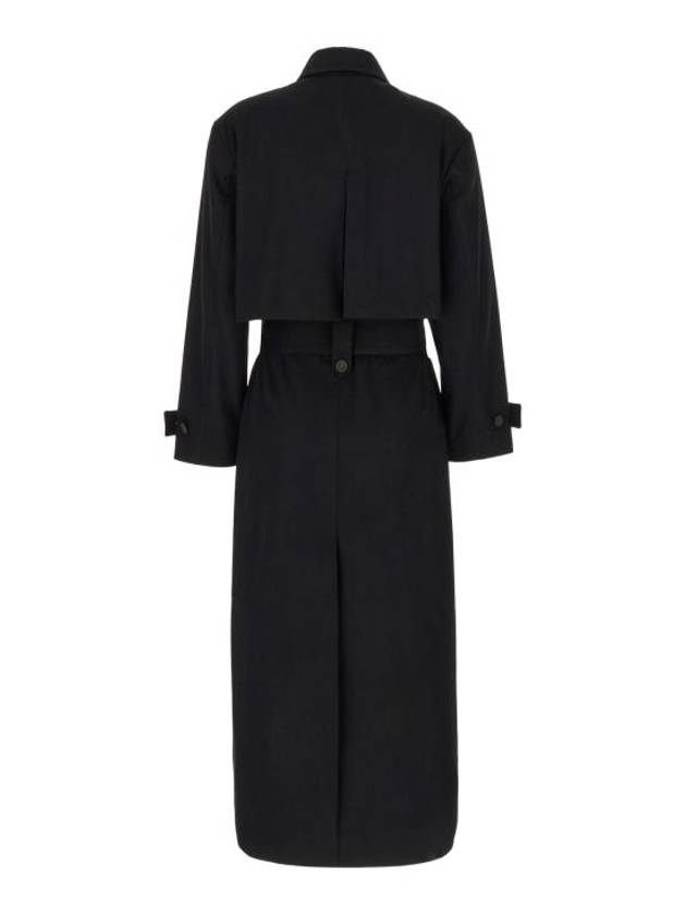 Double Brested Twill Cotton Trench Coat Black - A.P.C. - BALAAN 3