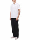 Heart Logo Polo Shirt White - AMI - BALAAN 5