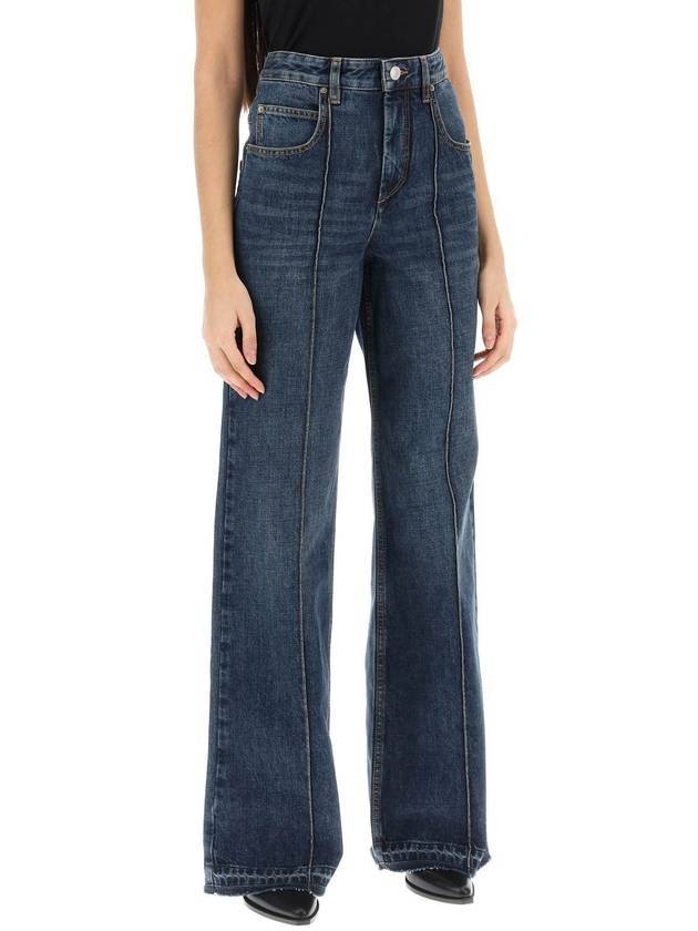 Noldy Denim Wide Jeans Dark Blue - ISABEL MARANT - BALAAN 3