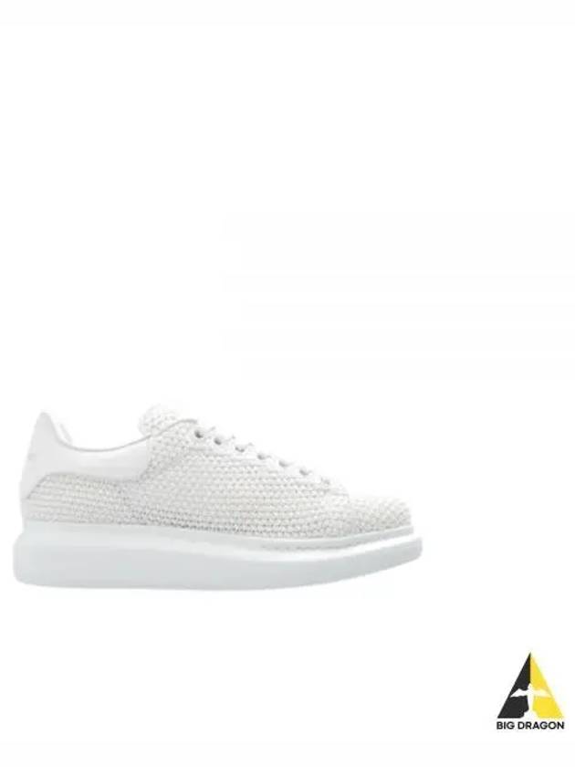 Round Toe Knitted Low Top Sneakers White - ALEXANDER MCQUEEN - BALAAN 2