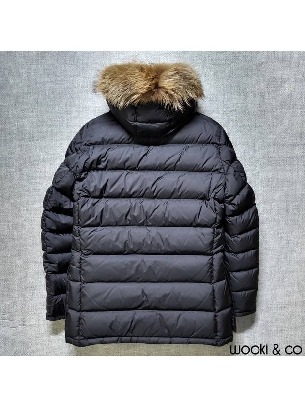 Men's Cluny Hooded Fur Short Padding Black - MONCLER - BALAAN 3