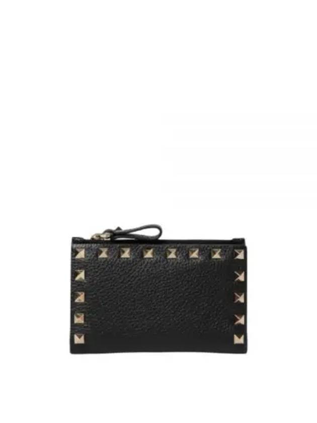 Rockstud Card Wallet Black - VALENTINO - BALAAN 2