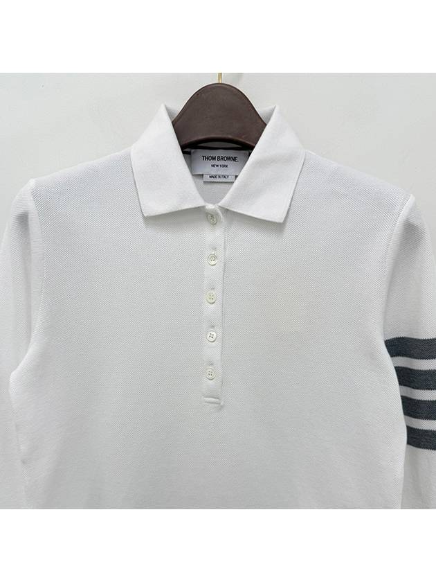 Classic Pique 4-Bar Polo Shirt White - THOM BROWNE - BALAAN 6