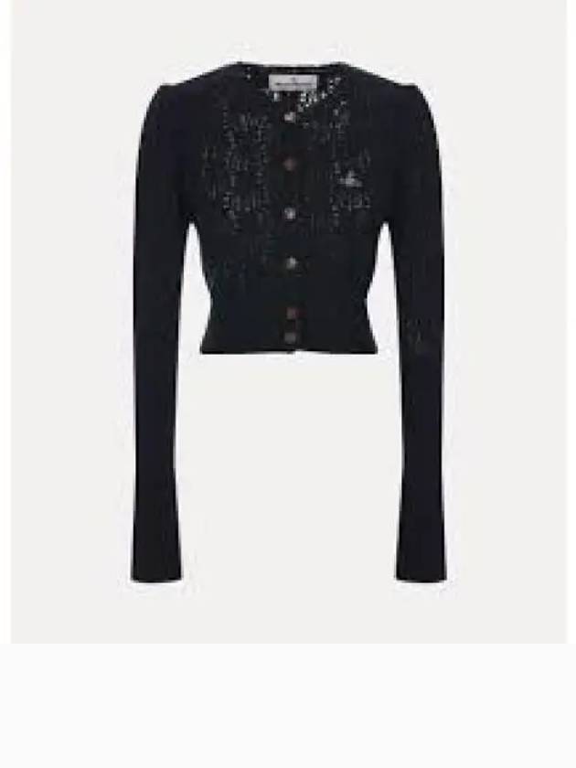 Samantha Cropped Cardigan Black - VIVIENNE WESTWOOD - BALAAN 2