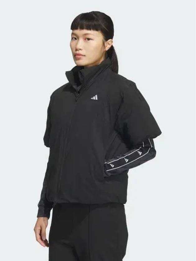 Down Short Sleeve Anorak Women s Golf Black IM7195 716040 - ADIDAS - BALAAN 1