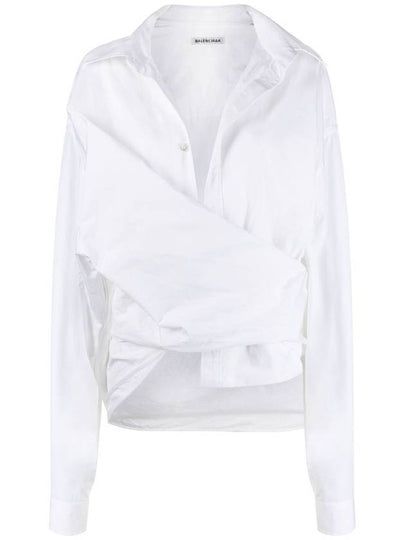 wrap long sleeve shirt white - BALENCIAGA - BALAAN 2