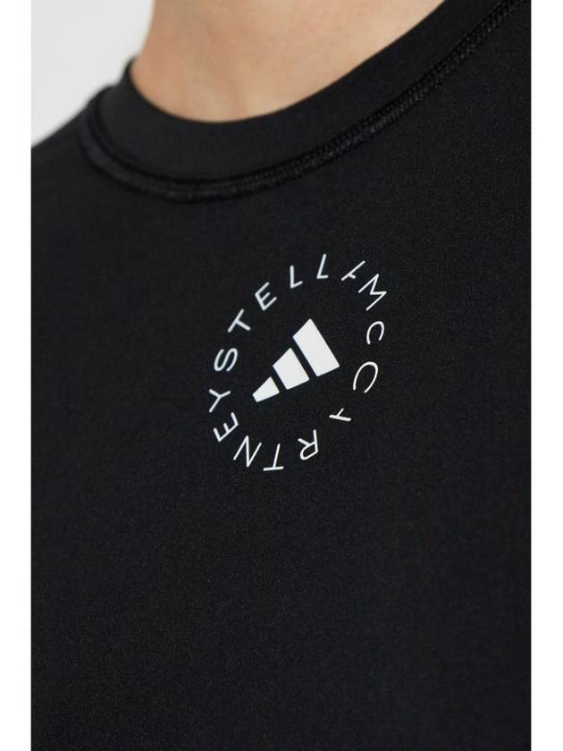 By Stella McCartney True Strength Yoga Crop Long Sleeve T Shirt Black - ADIDAS - BALAAN 3