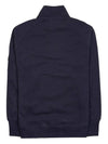 Diagonal Raised Fleece Quarter Zip-Up Sweatshirt Navy - CP COMPANY - BALAAN 3