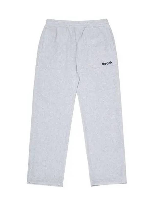 KODAK Microfleece semi wide fit string jogger pants white MELANGE - KODO - BALAAN 1