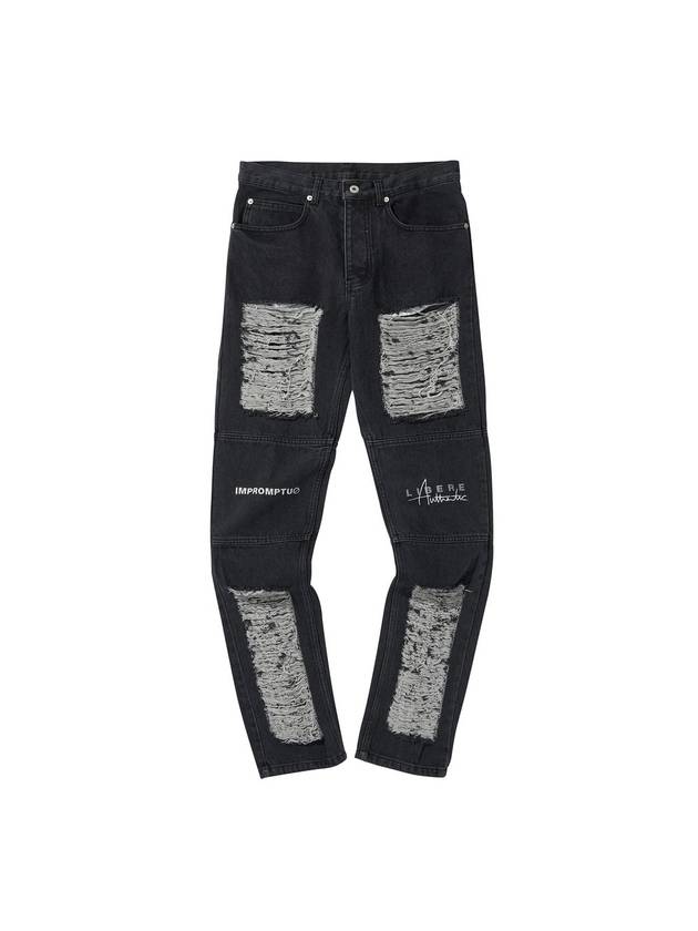 DAMAGE VER2 DENIMPANTS BLACK - LIBERE - BALAAN 2