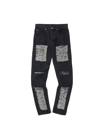 DAMAGE VER2 DENIMPANTS BLACK - LIBERE - BALAAN 1