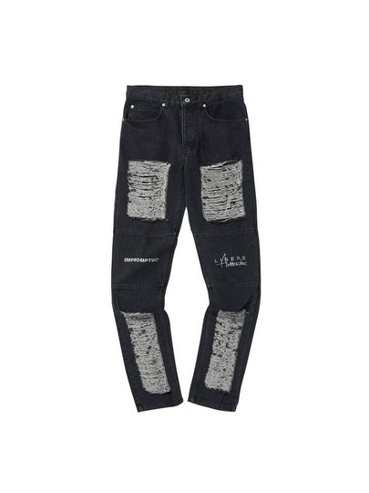 DAMAGE VER2 DENIMPANTS BLACK - LIBERE - BALAAN 2