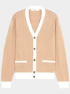 Baby Fox Bicolor Classic Cardigan Beige - MAISON KITSUNE - BALAAN 2