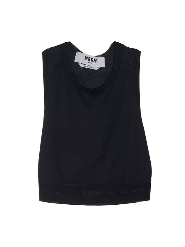 Shirring Sleeveless Black - MSGM - BALAAN 2