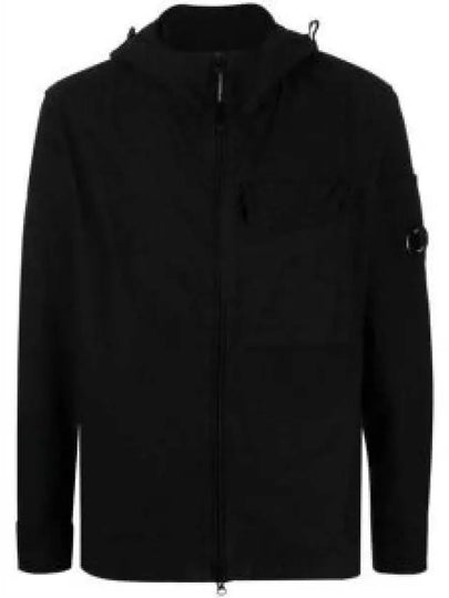 Ottoman Hooded Long Sleeve Shirt Black - CP COMPANY - BALAAN 2