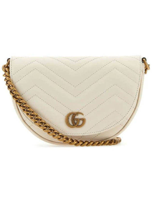 GG Marmont Matelasse Chain Mini Bag White - GUCCI - BALAAN 2