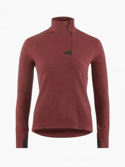 Huge Half Zip Long Sleeve T-shirt Medder Red - KLATTERMUSEN - BALAAN 2