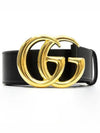 Double G Buckle Leather Belt Black - GUCCI - BALAAN 2