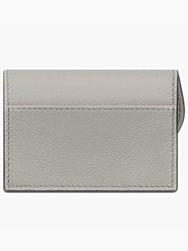 Saddle Bloom Goatskin Flap Card Wallet Grey - DIOR - BALAAN 4