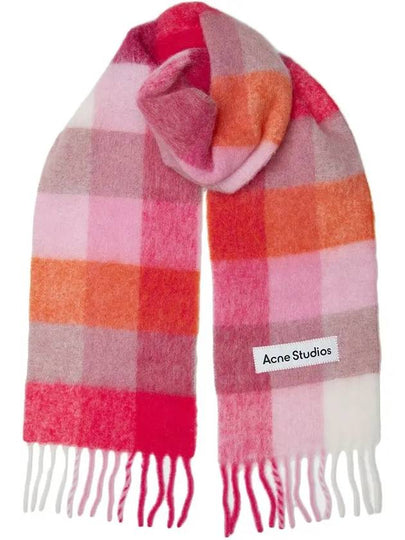 Check Mohair Muffler Pink - ACNE STUDIOS - BALAAN 2