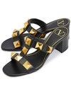 Roman Stud 60 Sandal Heels Black - VALENTINO - BALAAN 2