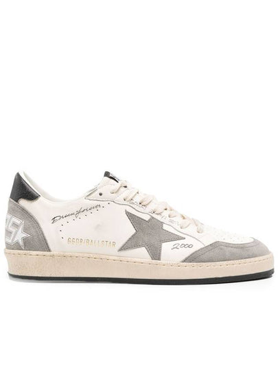 Ball Star Leather Low Top Sneakers Grey White - GOLDEN GOOSE - BALAAN 2