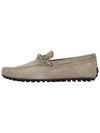 Men's City Gommino Suede Driving Shoes Beige - TOD'S - BALAAN 4